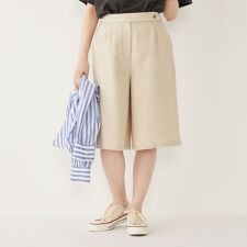 SHIPS Colors:〈手洗い可能〉リネンミックス ラメ ショーツ