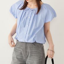 SHIPS Colors:〈洗濯機可能〉バルーンスリーブ ブラウス