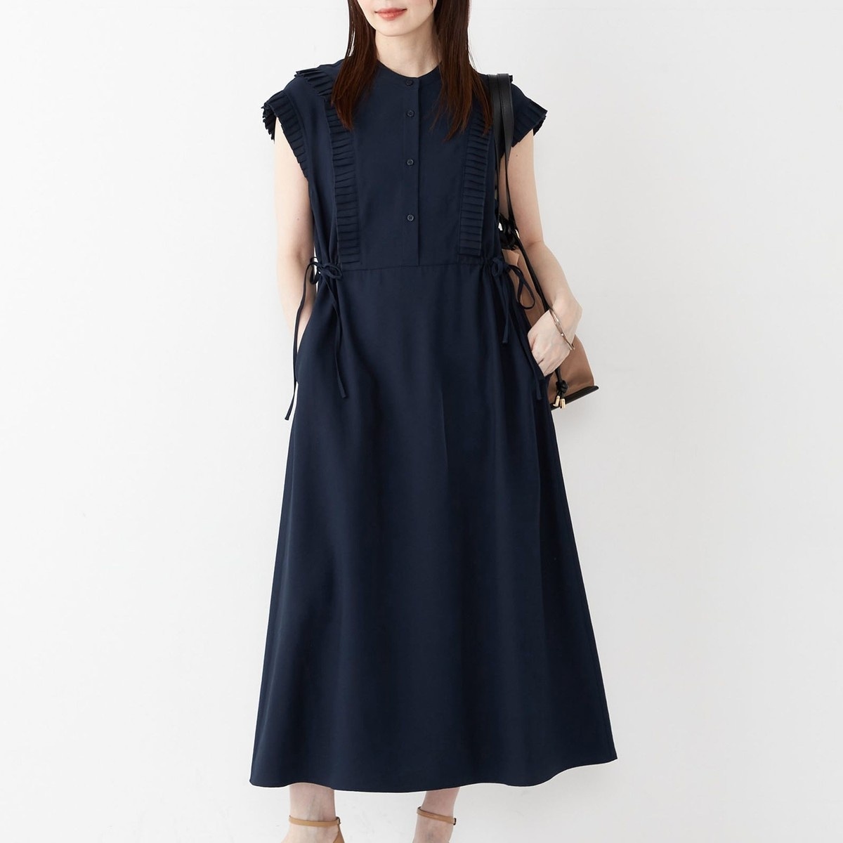 SHIPS Colors:〈手洗い可能〉プリーツ デザイン シャツ ワンピース