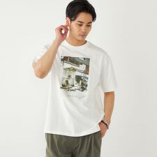 SHIPS Colors:フォト プリント Tシャツ
