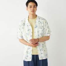SHIPS Colors:〈洗濯機可能〉レーヨン プリント シャツ