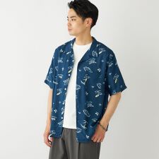 SHIPS Colors:〈洗濯機可能〉レーヨン プリント シャツ