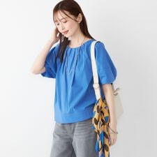 SHIPS Colors:〈手洗い可能〉コットンナイロン バルーンスリーブ ブラウス◇