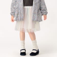 SHIPS Colors:90～140cm / 〈手洗い可能〉チュール ギャザー スカート◇