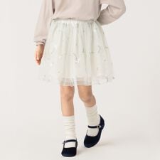 《一部追加予約》SHIPS Colors:90～140cm/〈手洗い可能〉チュールギャザースカート◆