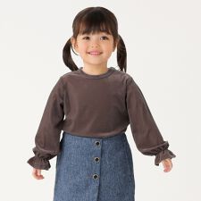 SHIPS Colors:90～140cm /〈洗濯機可能〉シアー ベロア トップス◇