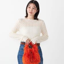 SHIPS Colors:〈手洗い可能〉ストレッチ レース ボートネック インナー