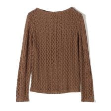 SHIPS Colors:〈手洗い可能〉ストレッチ レース ボートネック インナー