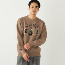 SHIPS Colors:〈洗濯機可能〉モチフワ 総柄 ニット◇