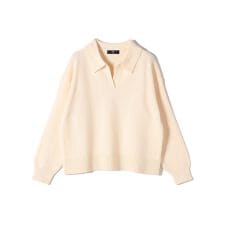 《予約》SHIPS Colors:〈手洗い可能〉フラッフィー スキッパー ニット◆