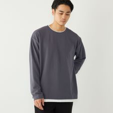 SHIPS Colors:フクレ ジャカード フェイクレイヤード ロンT