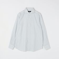 SHIPS Colors:コットン フランネル 小紋柄 プリント ワイドカラー シャツ