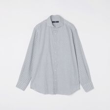 SHIPS Colors:コットン フランネル 小紋柄 プリント ワイドカラー シャツ