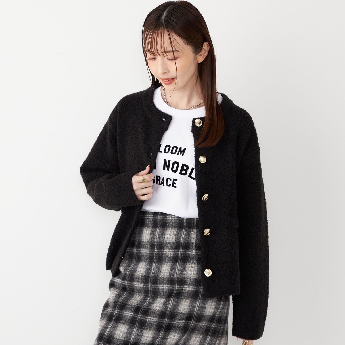 SHIPS Colors:〈手洗い可能〉ブークレ ニット ジャケット | シップス