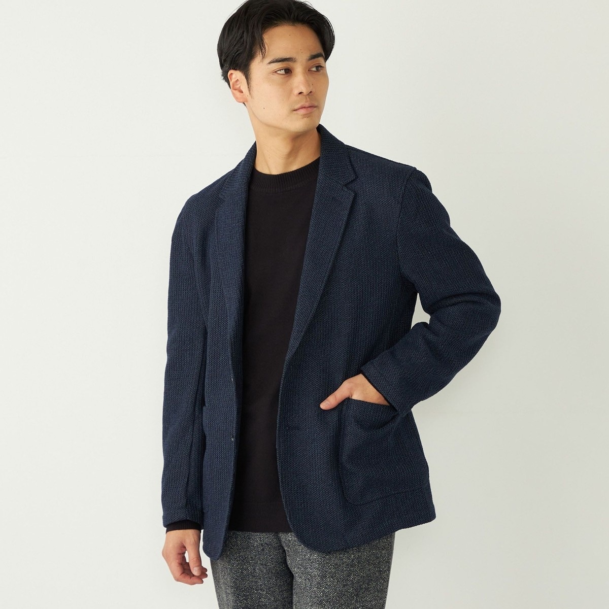 SHIPS any: オーバーサイズ ウール混 ダブルジャケット (セットアップ