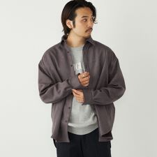 SHIPS Colors:〈洗濯機可能〉ポリエステル フェイクスエード ルーズ シャツ