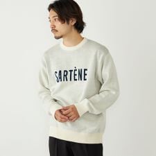 SHIPS Colors:〈手洗い可能〉モール ジャカード ロゴ ニット