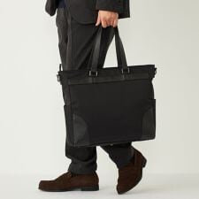 SHIPS Colors:レザーコンビ トートバッグ