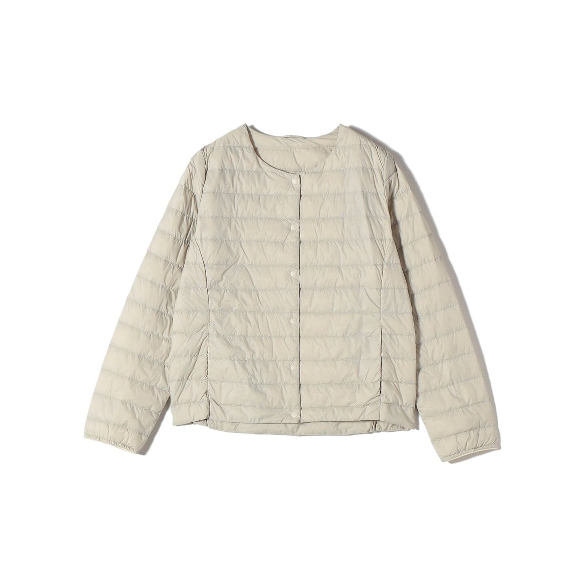 SHIPS別注　TAIONパイピングノーカラーダウンジャケット シップス SHIPS 【SHIPS別注】TAION:〈手洗い可能〉パイピング