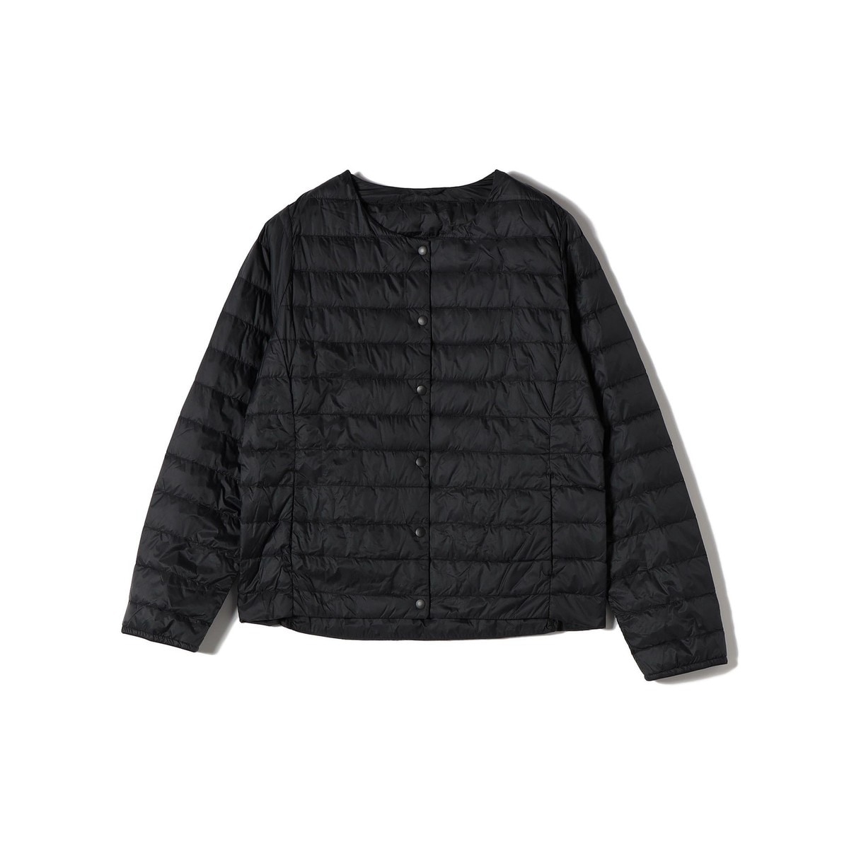 ＊SHIPS any別TAION ノーカラー キルティング コートクリーニング済 SHIPS any別注】TAION: パイピング ノーカラー キルティング