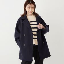 シップス カラーズ(SHIPS Colors)のSHIPS Colors:〈手洗い可能〉ジャージーメルトン ピーコート◇