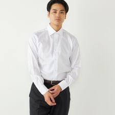 SHIPS Colors:ピンオックス ワイドカラー シャツ