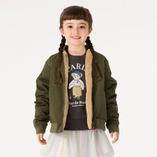 《一部追加予約》SHIPS Colors:90～140cm / ボア ボマー ジャケット◆