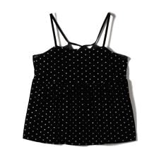 SHIPS Colors:〈手洗い可能〉グリッタープリント ポリエステルベロア キャミソール