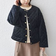 SHIPS Colors:ポリエステルベロア ノーカラー キルティング ジャケット