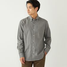 SHIPS Colors:ボタンダウン ソリッド ネルシャツ