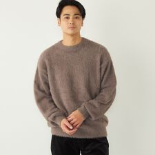 SHIPS Colors:〈手洗い可能〉シャギー クルーネック ニット