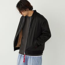 SHIPS Colors:〈撥水〉ボア ボマー ジャケット