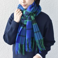 SHIPS Colors:〈手洗い可能〉ウール チェック ストール