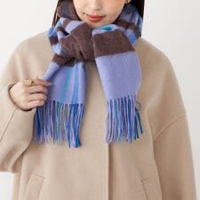 SHIPS Colors:〈手洗い可能〉ウール チェック ストール