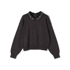 SHIPS Colors:〈手洗い可能〉ビジュー カラー ニット◇