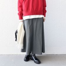 SHIPS Colors:〈手洗い可能〉グリッタードット フレアスカート