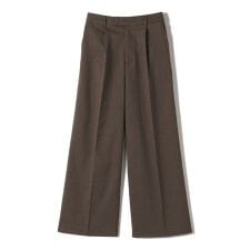 SHIPS Colors:〈洗濯機可能〉裏起毛 チェック ワイド パンツ