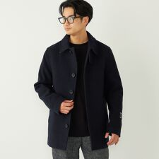SHIPS Colors:ホロウ ウール シングルピーコート