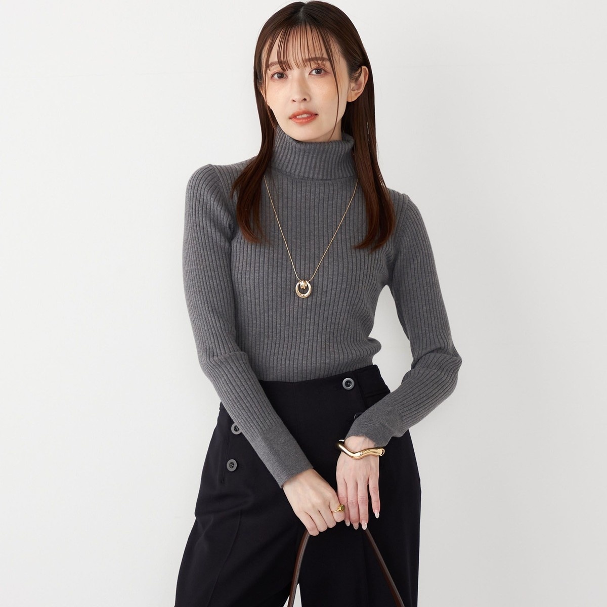 CLANE／クラネ／SQUARE SLEEVE KNIT TOPS／ニットトップス