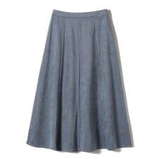 SHIPS Colors:〈手洗い可能〉フェイクスエード（ポリエステル）フレアスカート