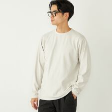 SHIPS Colors:〈吸水速乾〉スムース 微起毛 クルーネック ロンT