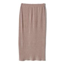 SHIPS Colors:〈手洗い可能〉ポリエステル ベロア プリーツ タイトスカート