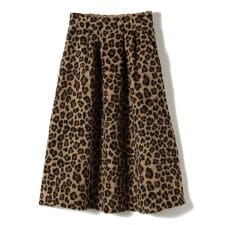 SHIPS Colors:〈手洗い可能〉レオパード ジャカード タック スカート