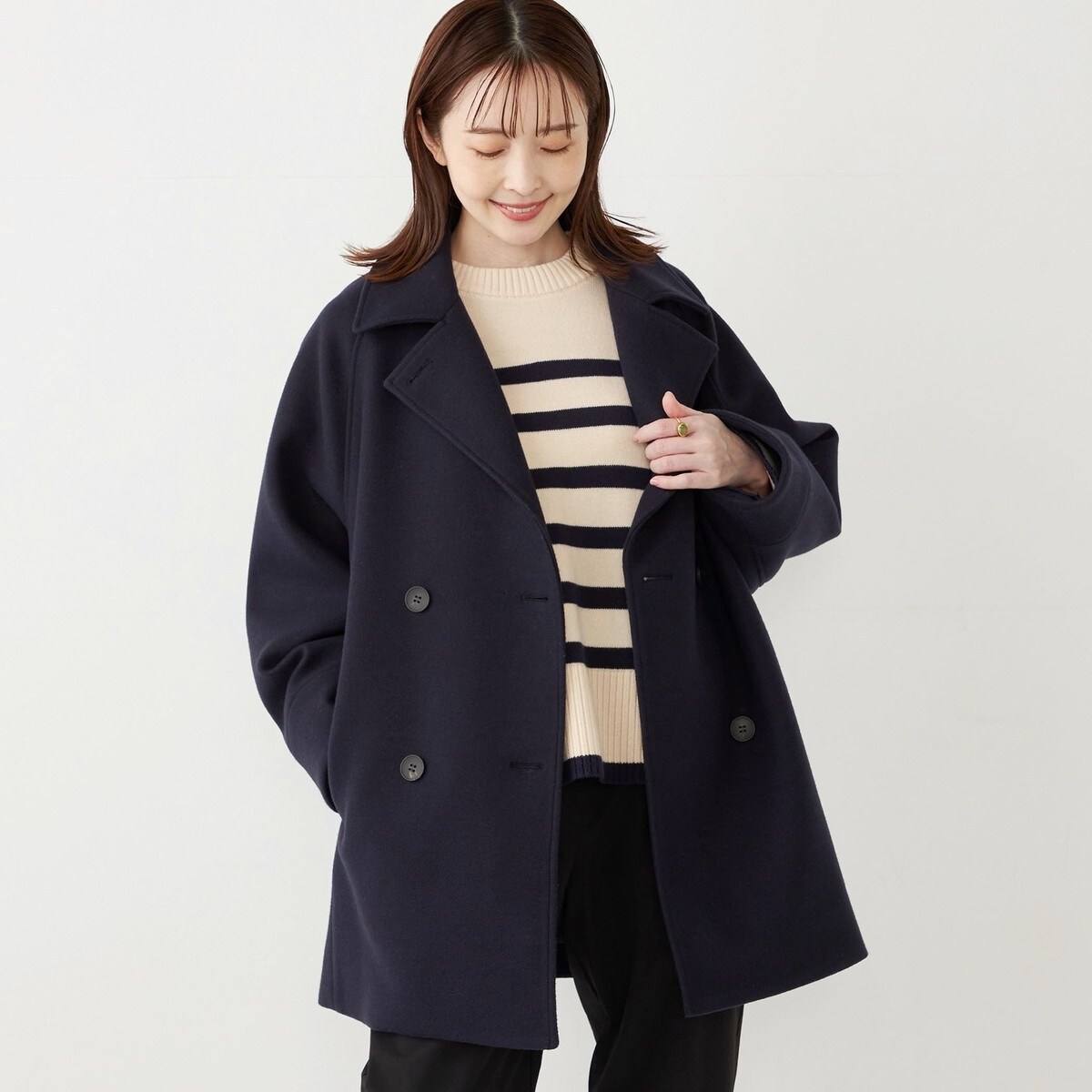 quaranciel: メルトン ビッグ カラー Pコート | カランシエル