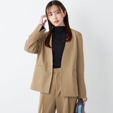 SHIPS Colors:2WAYストレッチ Vカラー ジャケット（セットアップ対応可能）◇