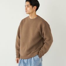 SHIPS Colors:〈洗濯機可能〉スポンジ メッシュ ニット◇