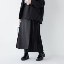 SHIPS Colors:〈手洗い可能〉プリーツ コンビ スカート