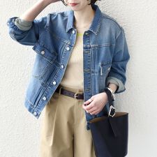SHIPS Colors:〈洗濯機可能〉アマヨリ デニム ジャケット◇