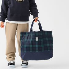 SHIPS Colors:〈洗濯機可能〉チェック キルティング レッスン バッグ◇