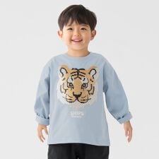 SHIPS Colors:100～130cm / 〈手洗い可能〉スパンコール 刺繍 ロンT